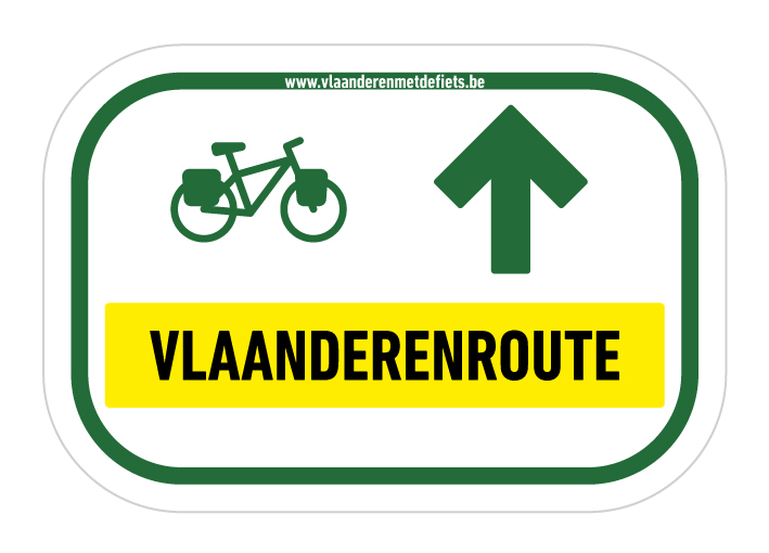Routebordje Vlaanderenroute - Icoonfietsroute