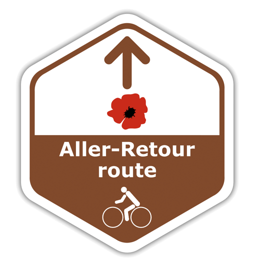 Routebordje Aller-Retourfietsroute 14-18