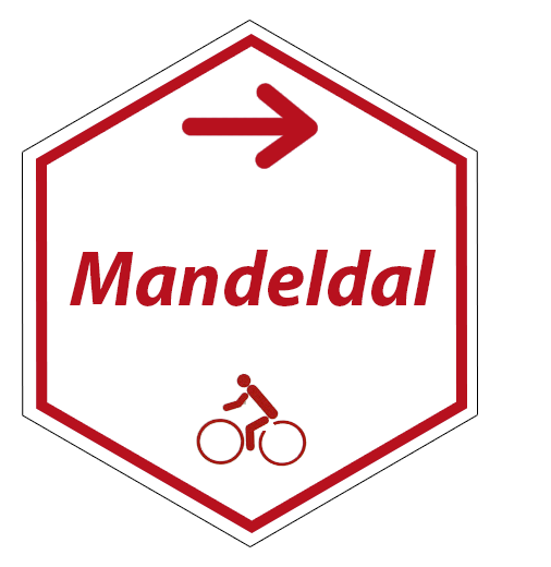Routebordje Mandeldalfietsroute