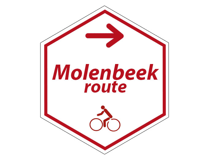 Routebordje Molenbeek fietsroute