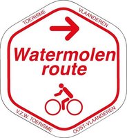 Routebordje Watermolen fietsroute