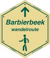 Routebordje Barbierbeek Wandelroute