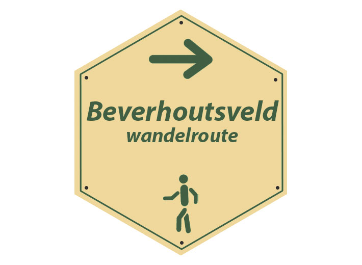 Routebordje Beverhoutsveldwandelroute