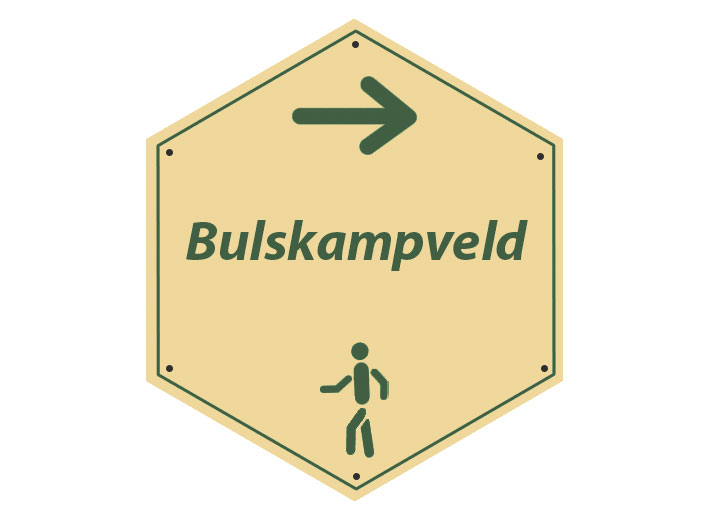Routebordje Bulskampveld wandelroute