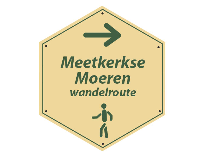 Routebordje Meetkerkse Moerenwandelroute