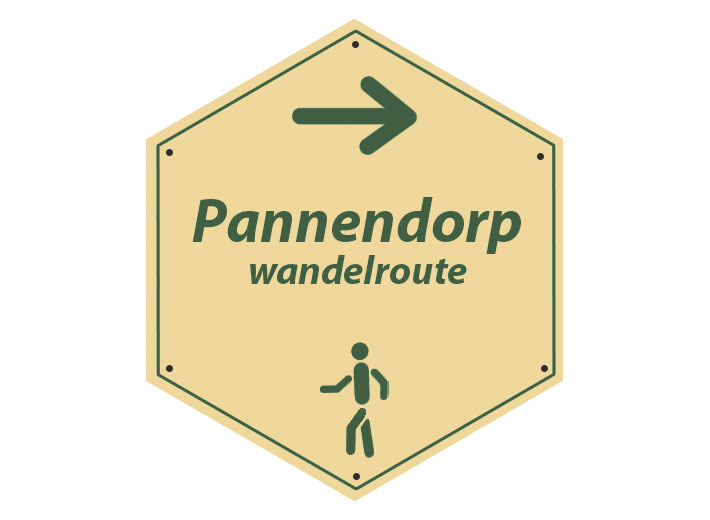 Routebordje Pannendorpwandelroute
