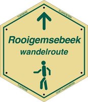 Routebordje Rooigemsebeek Wandelroute