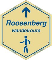 Routebordje Roosenberg Wandelroute (Blauw)