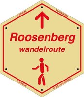 Routebordje Roosenberg Wandelroute (Rood)
