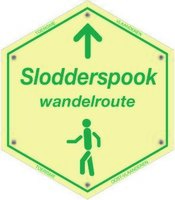 Routebordje Slodderspook Wandelroute