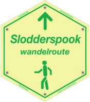 Routebordje Slodderspook Wandelroute