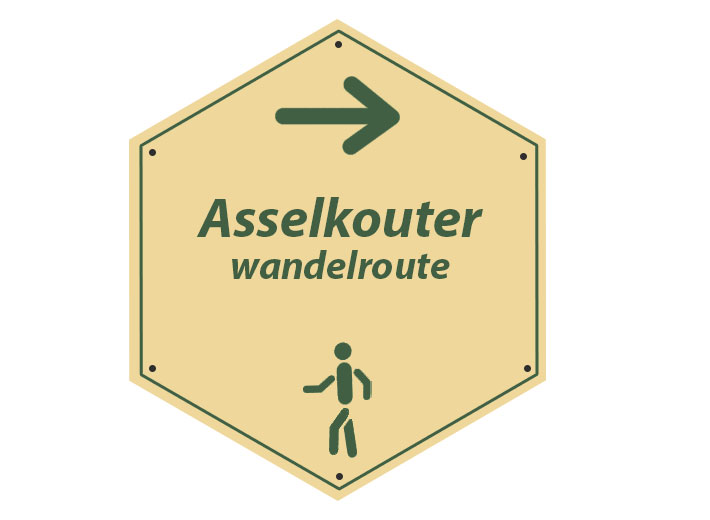 Routebordje Asselkouter Wandelroute
