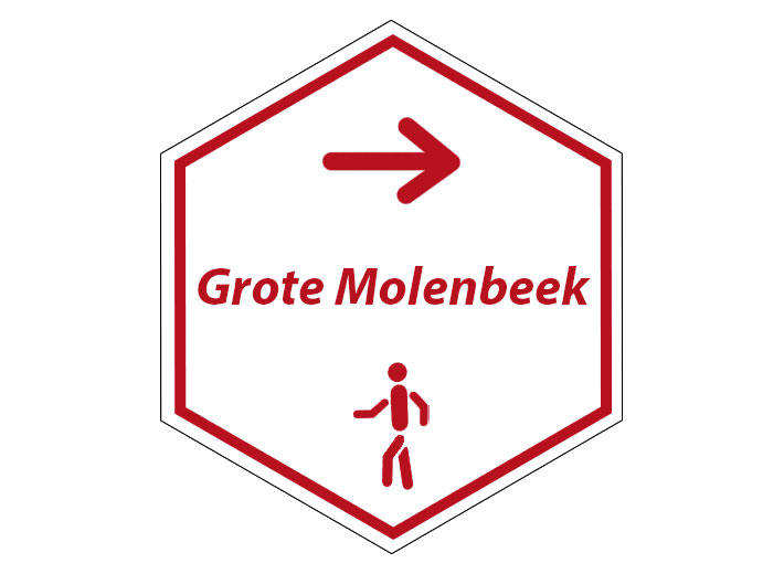 Routebordje Grote Molenbeekwandeling