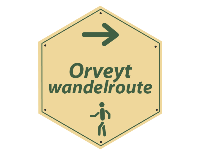 Routebordje Orveytwandelroute