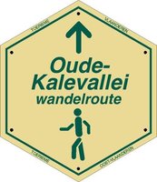 Routebordje Oude Kalevallei Wandelroute Lus 1