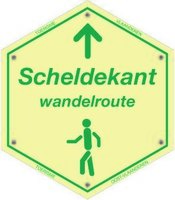 Routebordje Scheldekant Wandelroute Lus 1