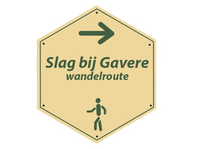 Routebordje Slag Bij Gavere Wandelroute