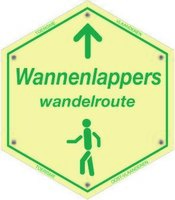 Routebordje Wannenlappers Wandelroute
