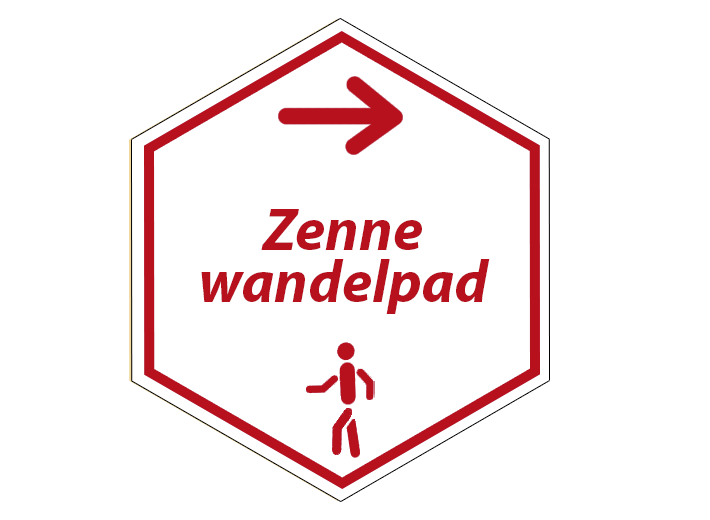 Routebordje Zennewandeling